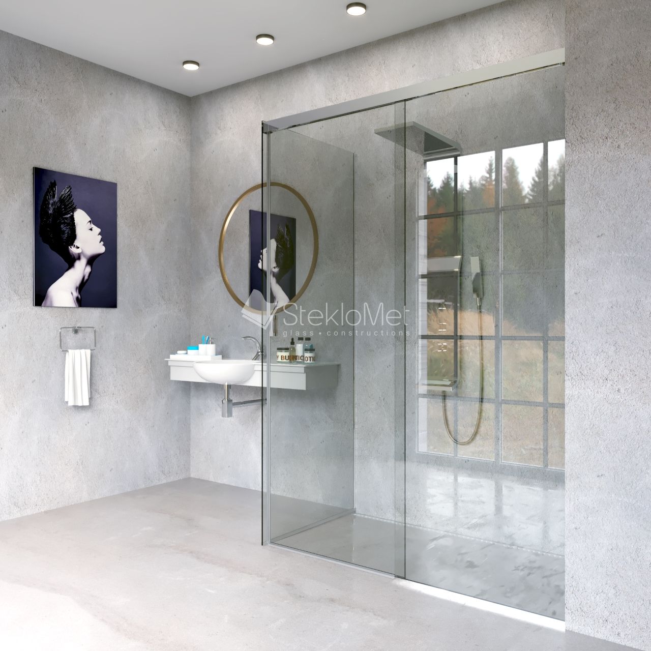 ������� ������ StekloMet ����� Shower Piuma SM-090307.09R