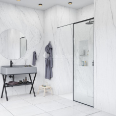 Душевая перегородка StekloMet серия Shower Black SM-180103.11.4B Душевая перегородка StekloMet серия Shower Black SM-180103.11.4B