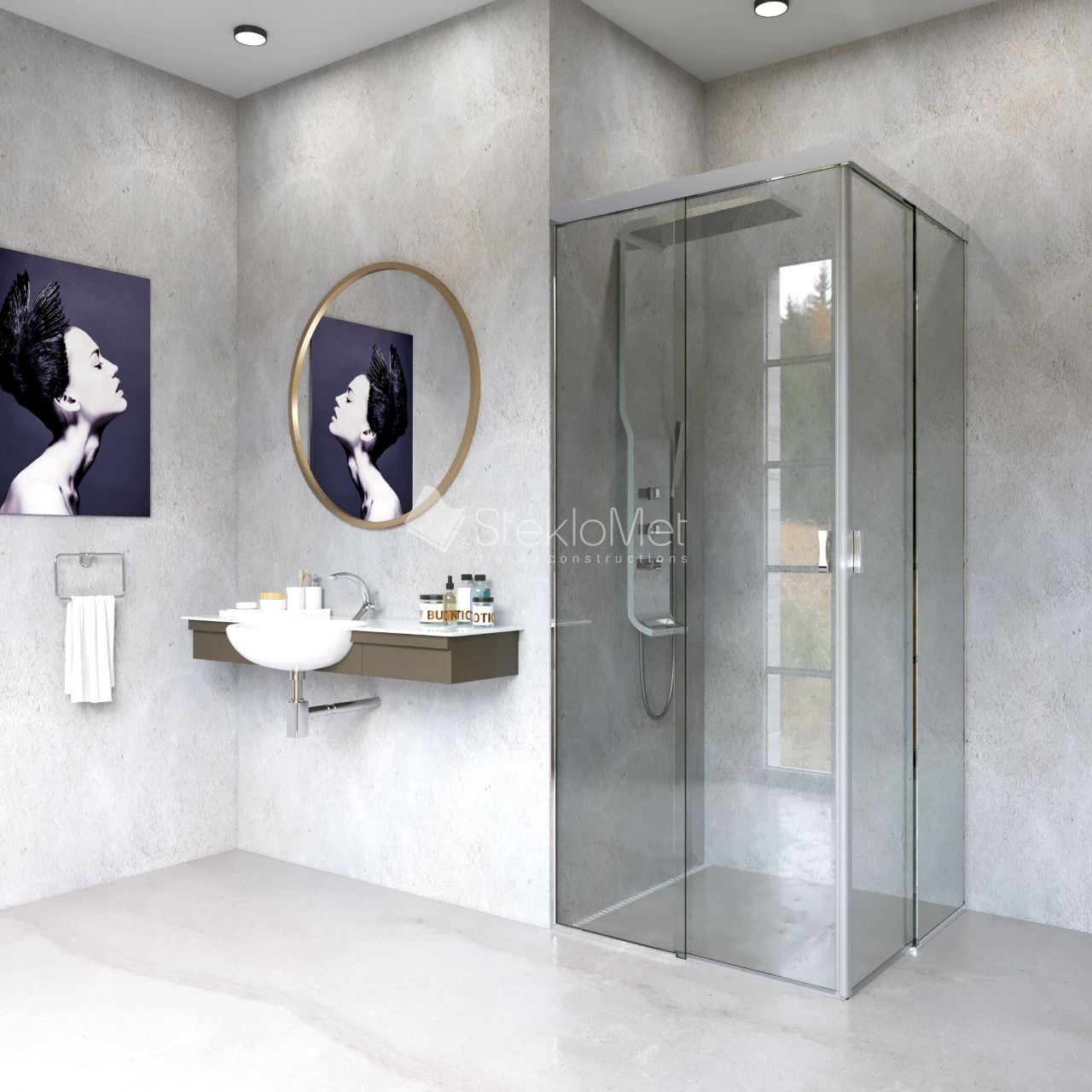 ������� ������ StekloMet ����� Shower Piuma SM-090401.09