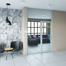 Стеклянная перегородка с распашной дверью StekloMet серия Elegant Duo SM-023106.13 Стеклянная перегородка с распашной дверью StekloMet серия Elegant Duo SM-023106.13