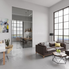 Перегородка с раздвижной дверью StekloMet серия Slide Point SM-033103.05 Перегородка с раздвижной дверью StekloMet серия Slide Point SM-033103.05