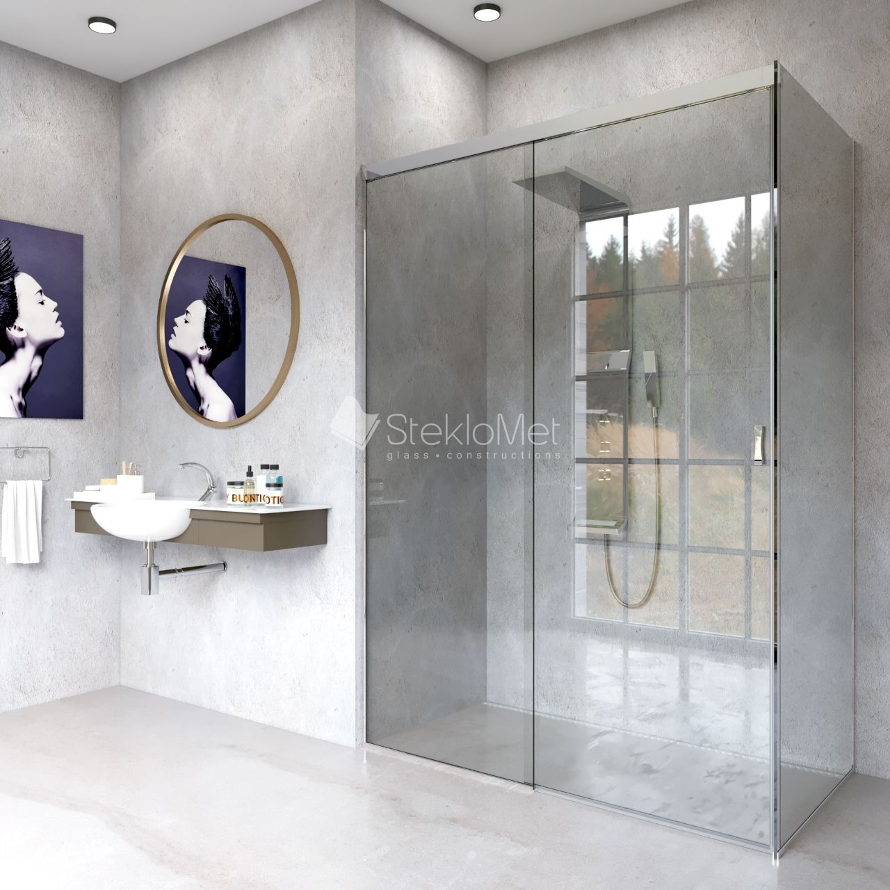 ������� ������ StekloMet ����� Shower Piuma SM-090307.09L