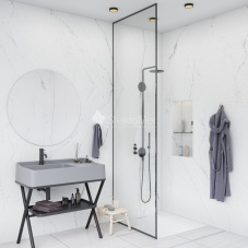 Душевая перегородка StekloMet серия Shower Black SM-090101.11 Душевая перегородка StekloMet серия Shower Black SM-090101.11