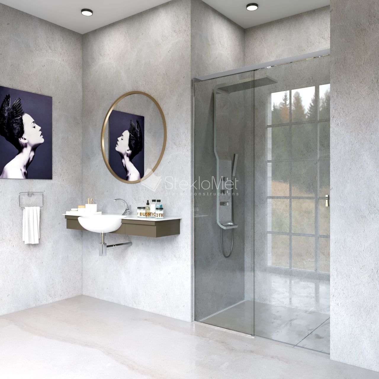 ������� ����������� StekloMet ����� Shower Piuma SM-180202.09L