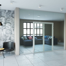 Стеклянная перегородка с распашной дверью StekloMet серия Elegant Duo SM-023210.13 Стеклянная перегородка с распашной дверью StekloMet серия Elegant Duo SM-023210.13