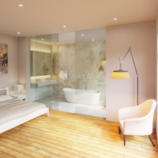 Перегородка с раздвижной дверью StekloMet серия Slide Cover SM-032103.02.03 Перегородка с раздвижной дверью StekloMet серия Slide Cover SM-032103.02.03