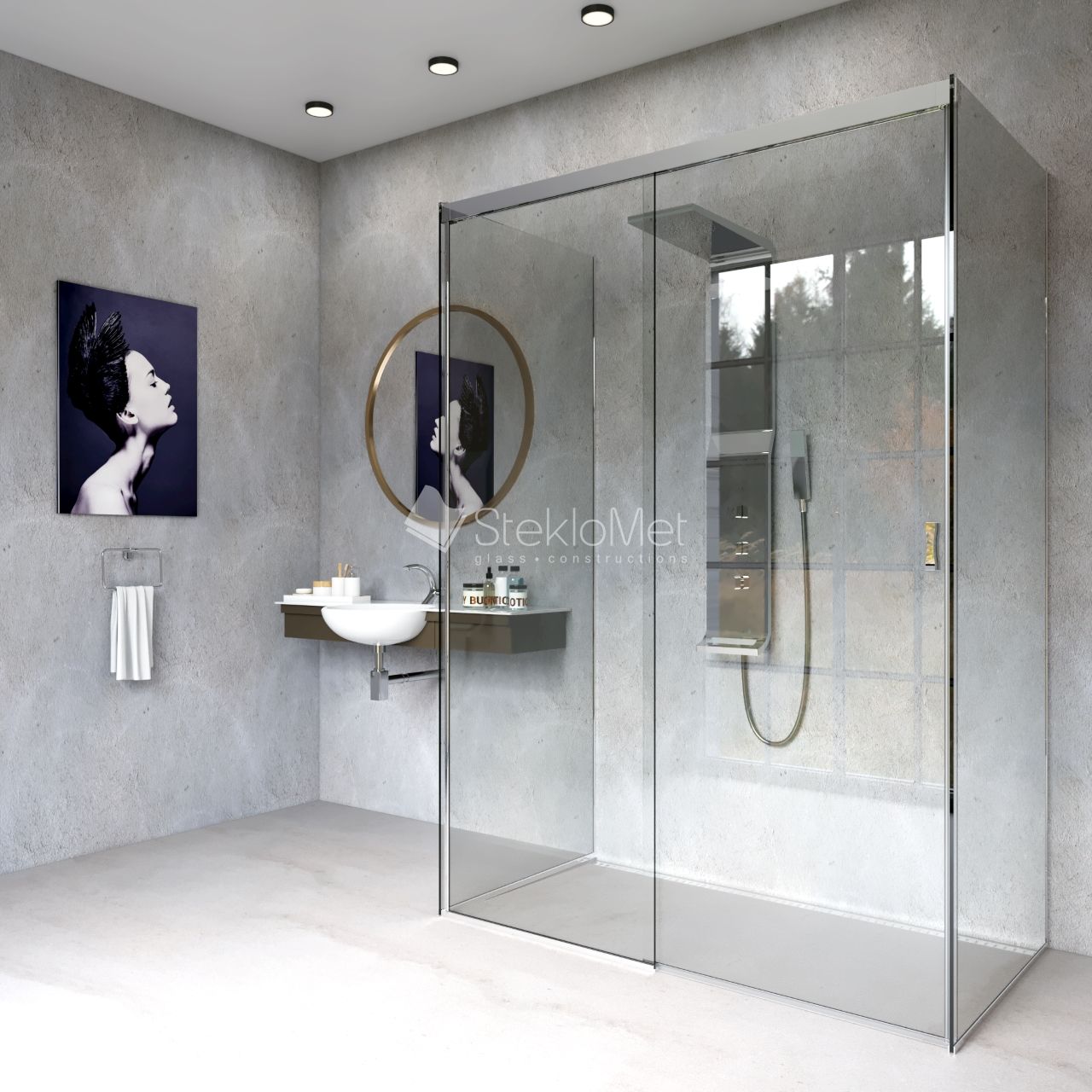 ������� ������ StekloMet ����� Shower Piuma SM-090415.09L