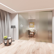 Перегородка с раздвижной дверью StekloMet серия Slide Cover SM-032103.04 Перегородка с раздвижной дверью StekloMet серия Slide Cover SM-032103.04