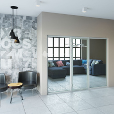 Стеклянная перегородка с распашной дверью StekloMet серия Elegant Duo SM-023104.13 Стеклянная перегородка с распашной дверью StekloMet серия Elegant Duo SM-023104.13