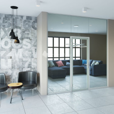 Стеклянная перегородка с распашной дверью StekloMet серия Elegant Duo SM-023108.13 Стеклянная перегородка с распашной дверью StekloMet серия Elegant Duo SM-023108.13
