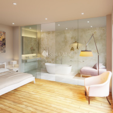 Перегородка с раздвижной дверью StekloMet серия Slide Cover SM-032202.04.03 Перегородка с раздвижной дверью StekloMet серия Slide Cover SM-032202.04.03