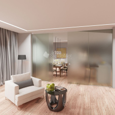 Перегородка с раздвижной дверью StekloMet серия Slide Cover SM-032202.04 Перегородка с раздвижной дверью StekloMet серия Slide Cover SM-032202.04