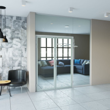 Стеклянная перегородка с распашной дверью StekloMet серия Elegant Duo SM-023208.13 Стеклянная перегородка с распашной дверью StekloMet серия Elegant Duo SM-023208.13